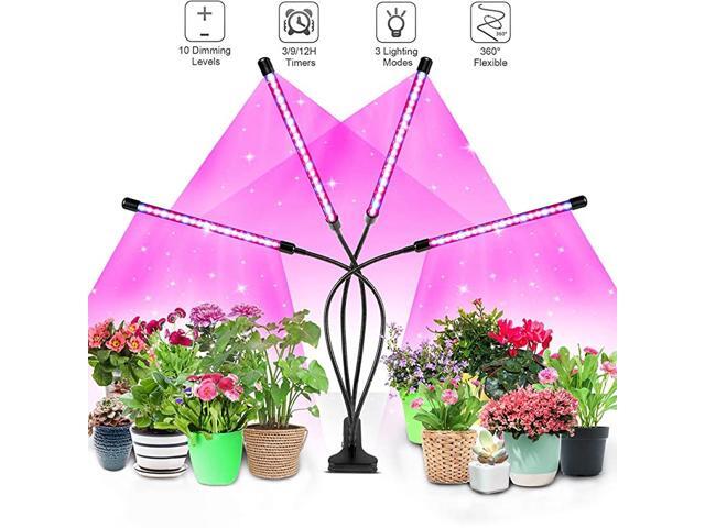 LED Grow Light for Indoor Plants 40W Full Spectrum Plant Growing Lamps with Auto ONOff Timer 10 Level Brightness 3 Switch RedBlue Modes