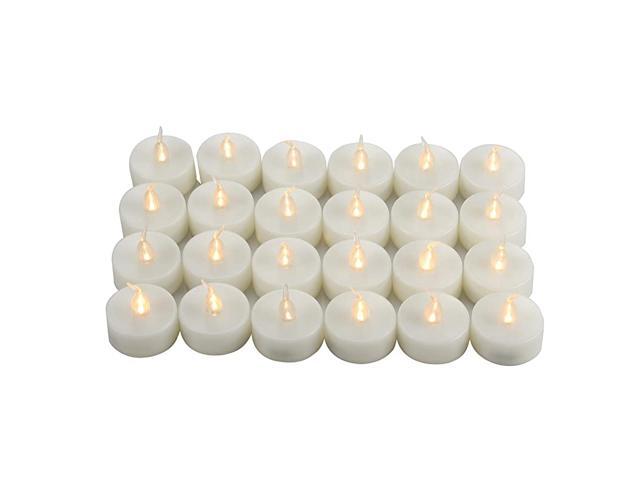 Operated Flameless LED Tealight Candles Long Lasting Flickering Electric Fake Tea Light Bulk for Halloween Pumpkin Christmas Wedding Party