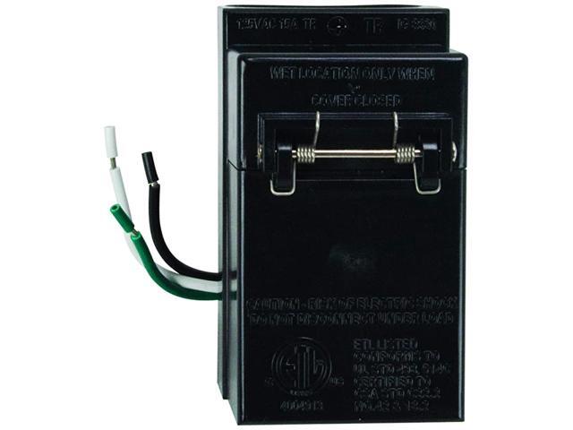 SCO930BK 120V Grounded Convenience Electrical Outlet wRain Shield for Outdoor Lamp Post and Poles Energy Saving and Weather Resistant ETL Listed