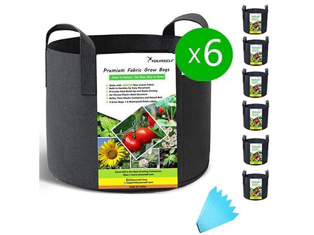 6 Pack 7 Galllon Grow Bags Aeration Fabric Pots with Handles400GSM NonWoven Durable Thickened Plant Containers for Nursery Garden Home Vegetable