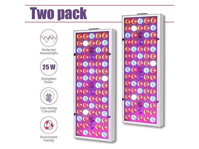 Grow Light for Indoor Plants Sunlike Full Spectrum Panel Grow Lamp with IR amp UV Plant Lights for Seedling Vegetable and Flower 25W Grow Light 2 Pack