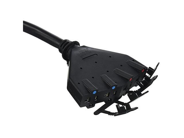 6112 20Foot 30Amp Portable Generator Cord with 4NEMA 520R Outlets