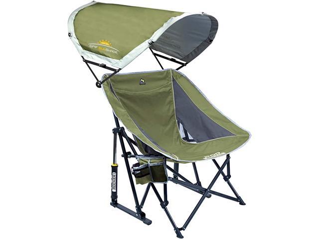 Pod Rocker Collapsible Rocking Chair with SunShade Loden Green