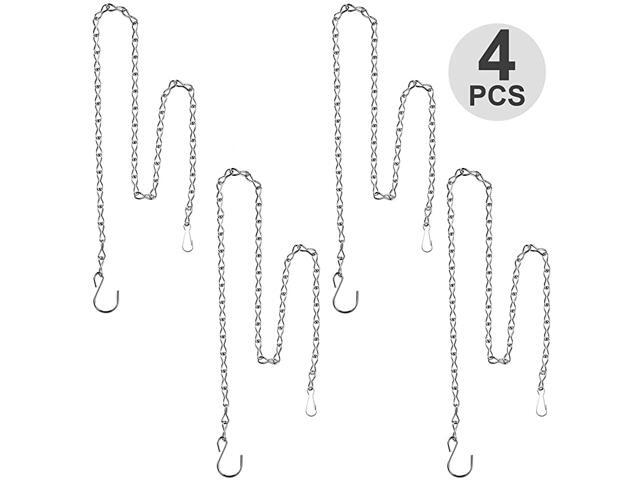 Hanging Chain for Hanging Bird Feeders Birdbaths Planters and Lanterns 4 Pack 35 Inch Silver
