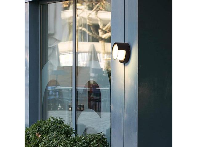 Bulkhead LED Outdoor Modern Waterproof Exterior Wall Light 8W 4000K White Modern Porch Aluminum Matte Black Finish Light Fixture Surface Mount