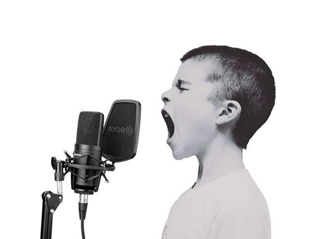 Large Diaphragm Cardioid Condenser Microphone Studio Sound Recording Microphone for Vocal Recording Singer Podcaster Home Audio YouTube Video