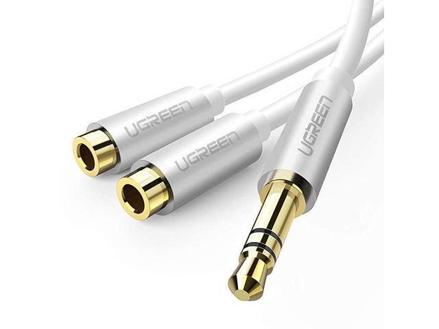 Headphone Splitter 35mm Audio Stereo Y Splitter Extension Cable Male to Female Dual Headphone Jack Adapter for Earphone Headset Compatible with
