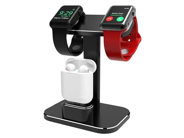 Compatible 2 in 1 Watch Stand Replacement for Apple Watch iWatch Charging Dock Station Stand Holder Aluminum Airpods Stand for Apple Watch Series 4