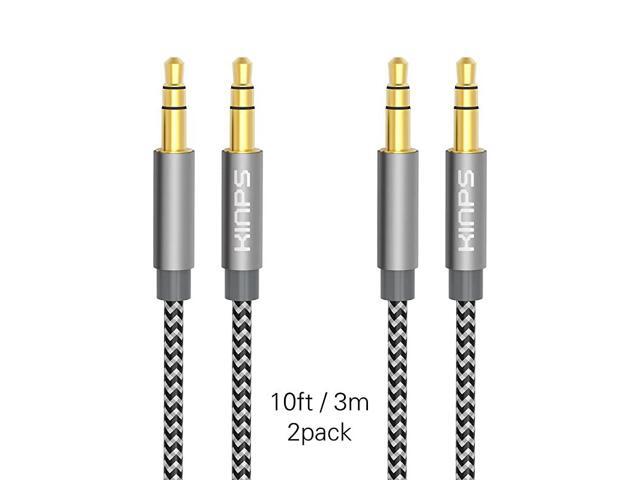 Audio Auxiliary Stereo Audio Cable 35mm Stereo Jack Male to Male Stereo Jack Cord for Phones Headphones Speakers Tablets PCs MP3 Players and More