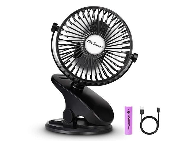 Battery Operated Stroller Fan Rechargeable USB Powered Mini Clip on Desk Fan