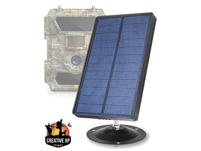 Trail Camera Solar Panel Kit Waterproof 12V Solar Charger with 2400 mAh Rechargeable Lithium Battery Outdoor Power System for All Hunting Cameras