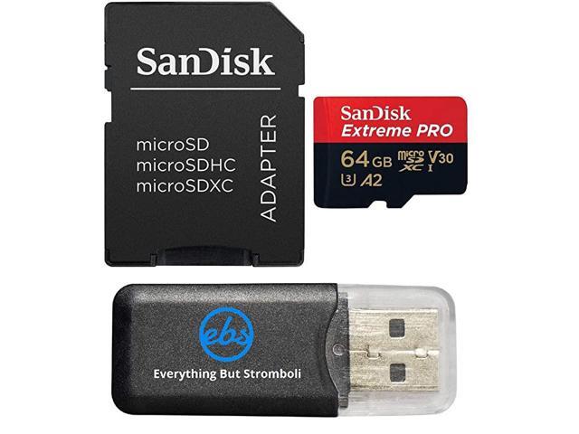 64GB Micro SDXC Extreme Pro Memory Card Bundle Works with GoPro Hero 7 Black Silver Hero7 White UHS1 U3 A2 with 1 Everything But Stromboli TM Micro