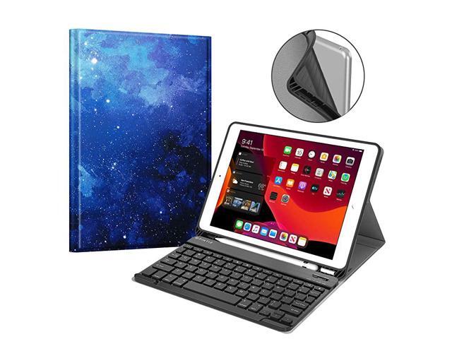 Keyboard Case for New iPad 8th Gen 2020 7th Generation 2019 102 Inch Soft TPU Back Stand Cover with Pencil Holder Magnetically Detachable Wireless