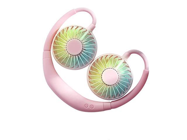 Neck Fan Upgraded Version Haning Neck fan with Aromatherapy USB rechargeable neck fan360° Free Rotation and Lower Noise Strong Airflow Headphone