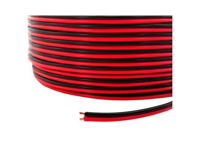 100 Copper 20 AWG American Wire Gauge Stranded RedBlack 2 Conductor Bonded Zip Cord Cable for Low Voltage Car Electronic Audio LED Light 50 ft Also