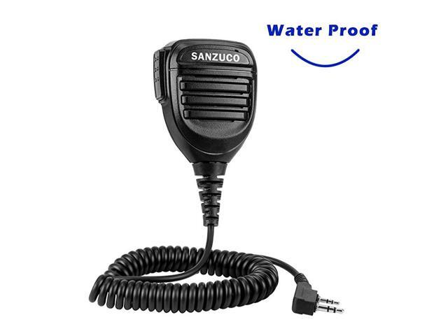 Shoulder Mic for FRS 2 Way RadioLong Range Walkie Talkie Mic Waterproof Handheld Speaking Microphone 2 Pin Radio Mic with PTT for Most Two Way Radio