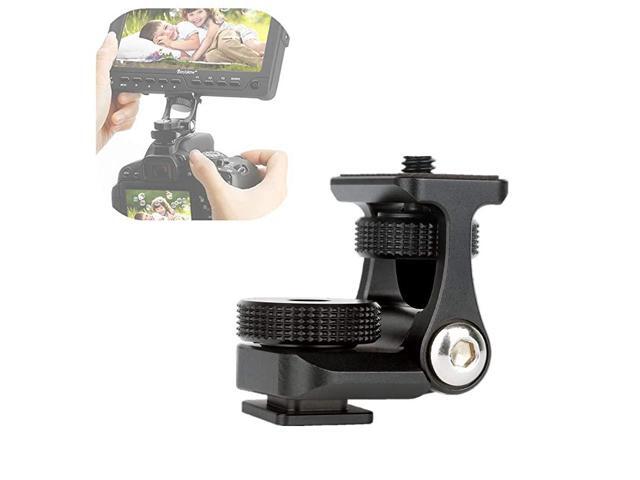 R007 Camera Monitor Mounting Bracket Adjustable Angle 14 Thread Ballhead DSLR Cold Shoe Adapter Attach External Microphone Light Flash Accessories