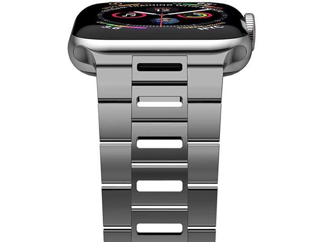 Compatible with Apple Watch Band SESeries 654 44mm Series 321 42mm Ultra Thin Breathable Stainless Steel iWatch Band Strap for Men Women 44mm42mm