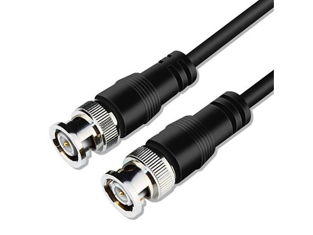 RG59U Cable 6Ft Male to Male Extension Connector Adapter RF Professional RG59U Grade Coaxial Wire Cord Cable Jack Plug for Video Security Camera