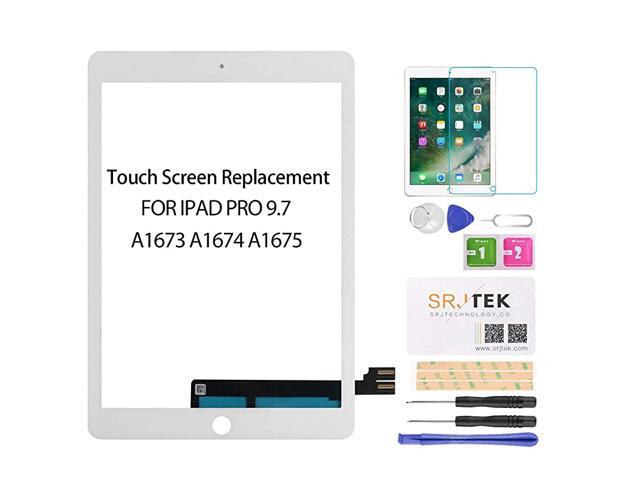 for iPad Pro 97 Touch Screen ReplacementTouchscreen Not LCD Touch DigitizerGlass Repair Parts Kit for iPad Pro 97 2016 A1673 A1674 A1675 White