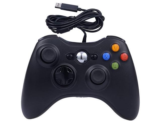 Wired Game Pad Controller for Xbox 360 Xbox 360 Slim Windows PC Replacement Wired Gamepad Black