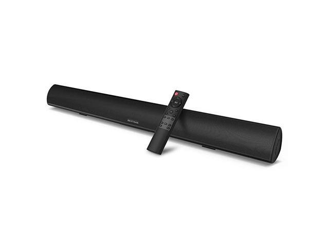 Bestisan Sound bar with Strong Bass Wireless Bluetooth 50 Audio Speakers for TV 3D Stereo Surround 28 Inch 60W DSP Bass AdjustableOpticalAUXRCA