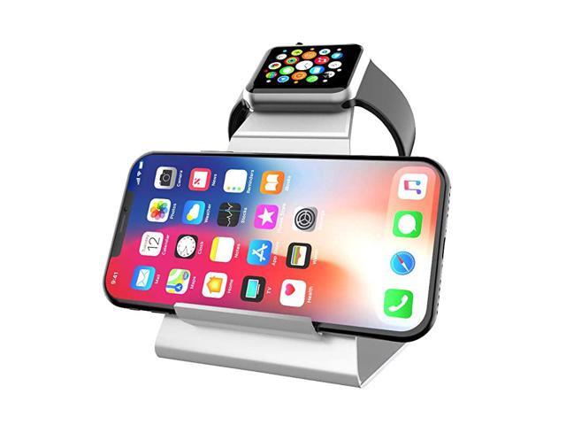 iWatch Stand Holder Aluminum NightStand Apple Watch iPhone Universal Desktop Charging Station for iWatch Series 5 4 3 2 1 iPhone 1111Pro11MaxXsXs