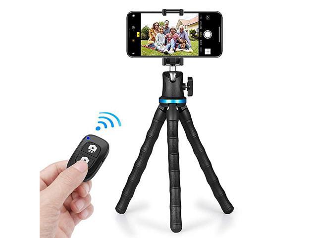 Phone Tripod 12 Inch Flexible Cell Phone Tripod Stand Holder with Wireless Remote Shutter Universal Phone Mount Compatible with