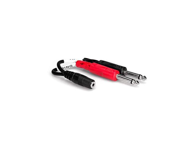 YMP434 35 mm TRSF to Dual 14 TS Stereo Breakout Cable