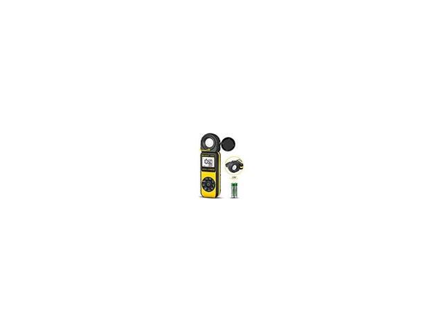 Digital Light Meter HP881D with 001400000 Lux 140000 FC Measuring Ranges and 270° Rotatable Detector for LED Lights and Plants Lumen Meter