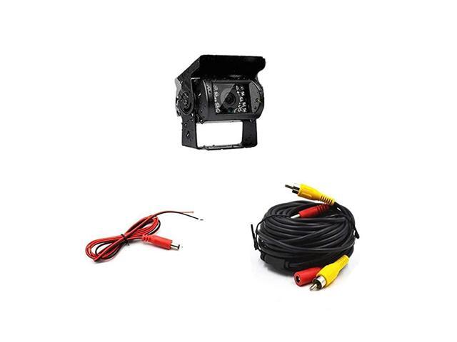 Truck Backup Camera Heavy Duty 18 LED IR Night Vision Waterproof Vehicle Rear View Camera 12 V 24V Backup Camera Without Guide Line Rear Camera +