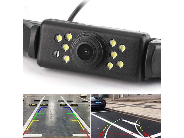 Rear View Backup Camera 9 LEDs License Plate Rearview CameraVehicle Waterproof Reversing Camera120° View Angle Auto Backing Camera for