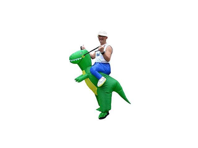 Dinosaur Costume Suit Riding on a Dinosaur Fancy Dress Blow Up Costumes for Party Dress