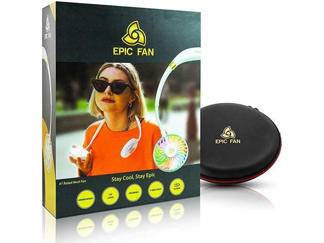 Neck Fan Hands free personal fan Portable Fan with Aromatherapy + LED Light + 3 Wind Speeds Lithium battery operated fan Rechargeable Micro USB fan