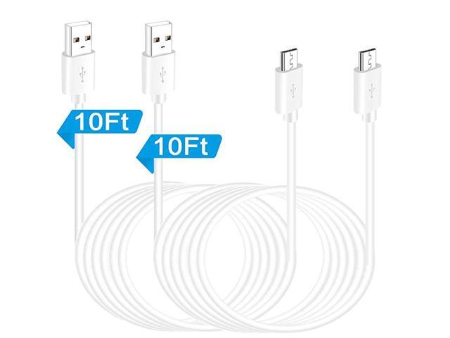 2PCS 10FT USB Power Extension Cord Compatible with WyzeCam WyzeCam PanYi CamOculus GoKasaEcho DotNest CamNetvueBlinkFurbo DogYI Dome Home Security