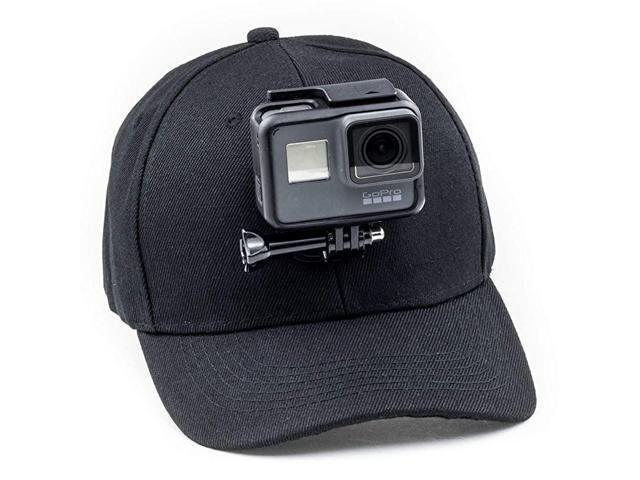 Baseball Cap Hat with Action Camera Holder Mount Bracket Compatible with GoPro Hero Akaso Crosstour Campark Fitfort Garmin VIRB Apeman Sony Camkong