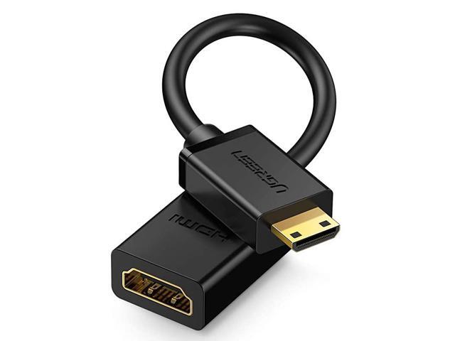 Mini HDMI Adapter Mini HDMI to HDMI Female Cable Adapter 4K Compatible for Raspberry Pi Zero W DSLR Camera Camcorder Graphics Video Card Laptop