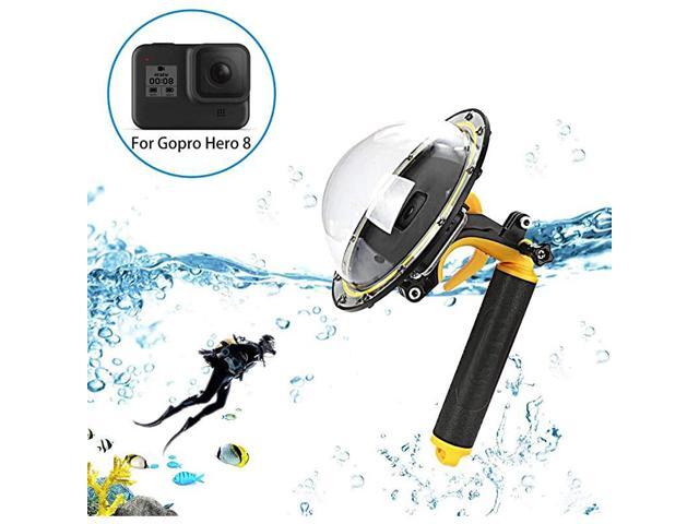 Dome for Hero 8 Black Action Cameras 30M Underwater Photography Dome Port with Waterproof Cover Case Floating Handle Grip and Trigger 6 Inches Dome