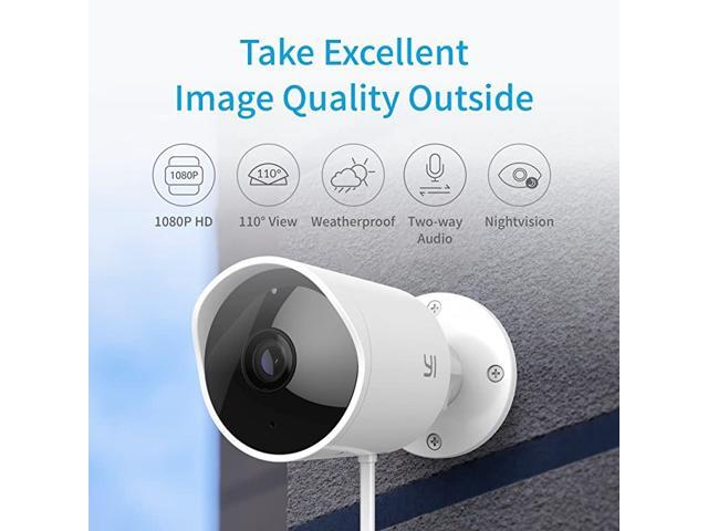 Security Camera Outdoor 1080p Outside Surveillance Front Door IP Smart Cam with Waterproof WiFi Cloud Night Vision Motion Detection Sensor