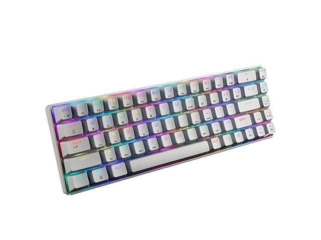 RGB Gaming Office Magic Refiner MK14 60 Mechanical Keyboard USB 68 Keys Backlit Antighosting Keyboard for PC LaptopBlue Red Brown Switch WhiteBlue