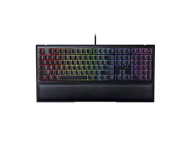 Ornata V2 Gaming Keyboard Hybrid Mechanical Key Switches Customizable Chroma RGB Lighting Individually Backlit Keys Detachable Plush Wrist Rest