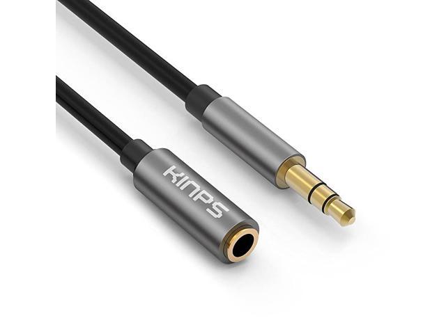 Audio Auxiliary Stereo Extension Audio Cable 35mm Stereo Jack Male to Female Stereo Jack Cord for Phones Headphones Speakers Tablets PCs MP3