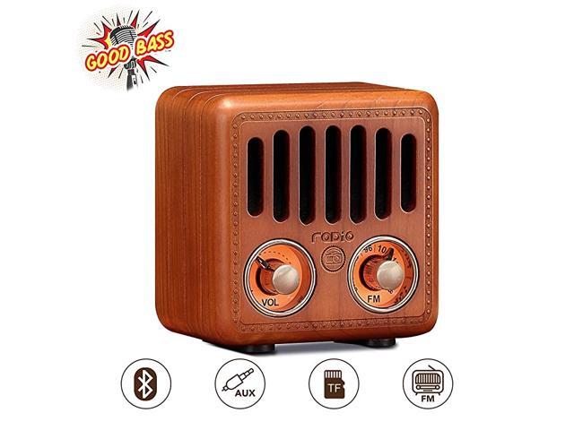 Retro Radio Vintage Bluetooth Speaker Walnut Wooden FM Radio with Bluetooth 42 Old Fashioned Classic Style Good Bass Enhancement Loud Volume TF