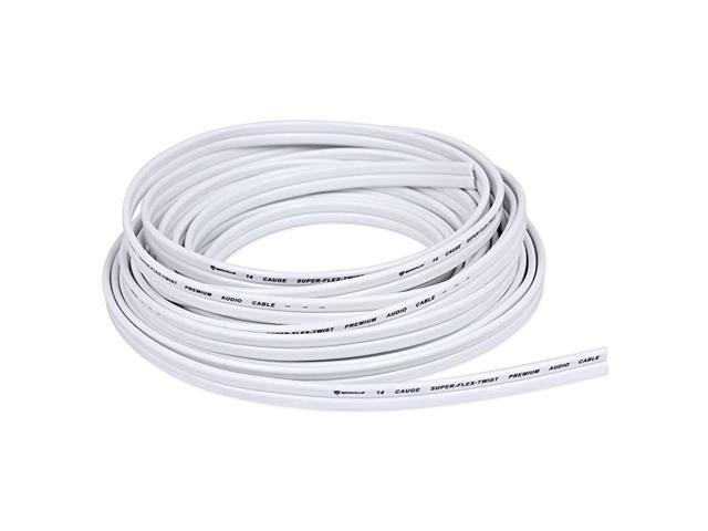 R14G50MSW 50 Foot Spool Marine Waterproof 14 AWG Speaker Wire White