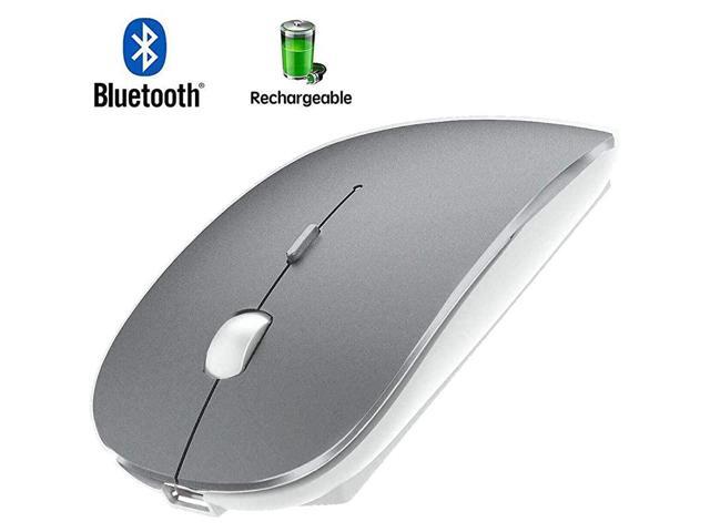 Mouse Rechargeable Wireless Mouse for MacBook ProWireless Mouse for Laptop PC Computer Gray+White