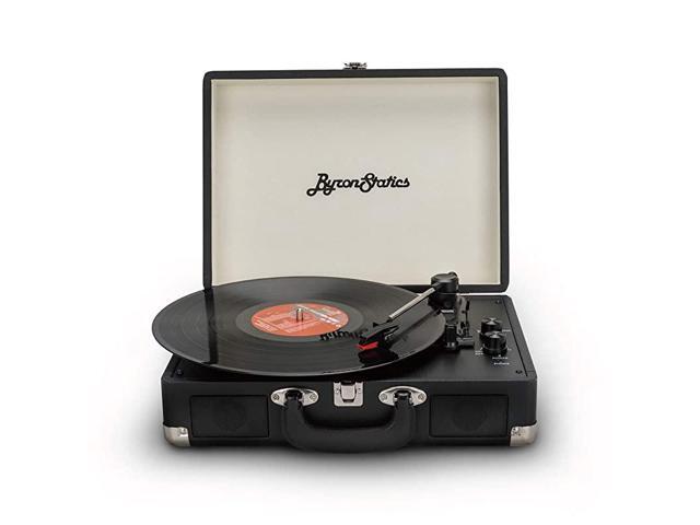 Vinyl Record Player 3 Speed Turntable Bluetooth Record Player with 2 Built in Stereo Speakers Replacement Needle Supports RCA Line Out AUX in