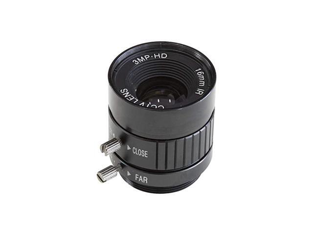 CSMount Lens for Raspberry Pi HQ Camera 16mm Focal Length with Manual Focus and Adjustable Aperture