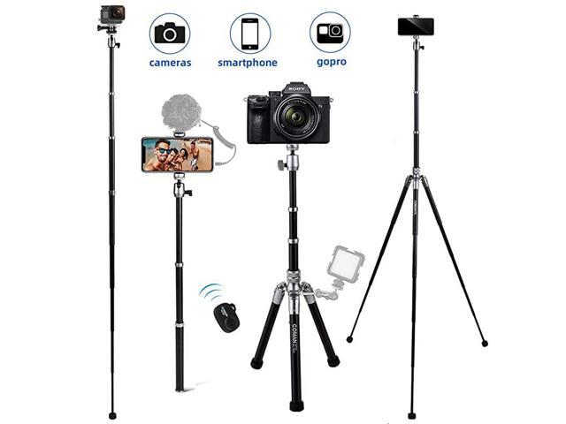 Phone Tripod 3 in 1 Camera Tripod and Selfie Stick Tripod with Bluetooth Remote 57 inch Compatible with iPhone