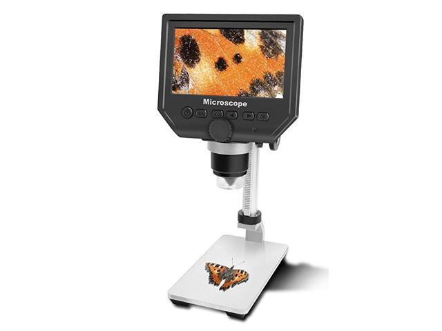 600X LCD Digital Microscope with 43 Screen Display and Metal Bracket 36 MP HD Screen 720P Video Record Microscope Camera for Kids Boys Girls