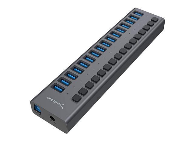 16Port USB 30 Data HUB and Charger with Individual switches 90 Watts HBPU16